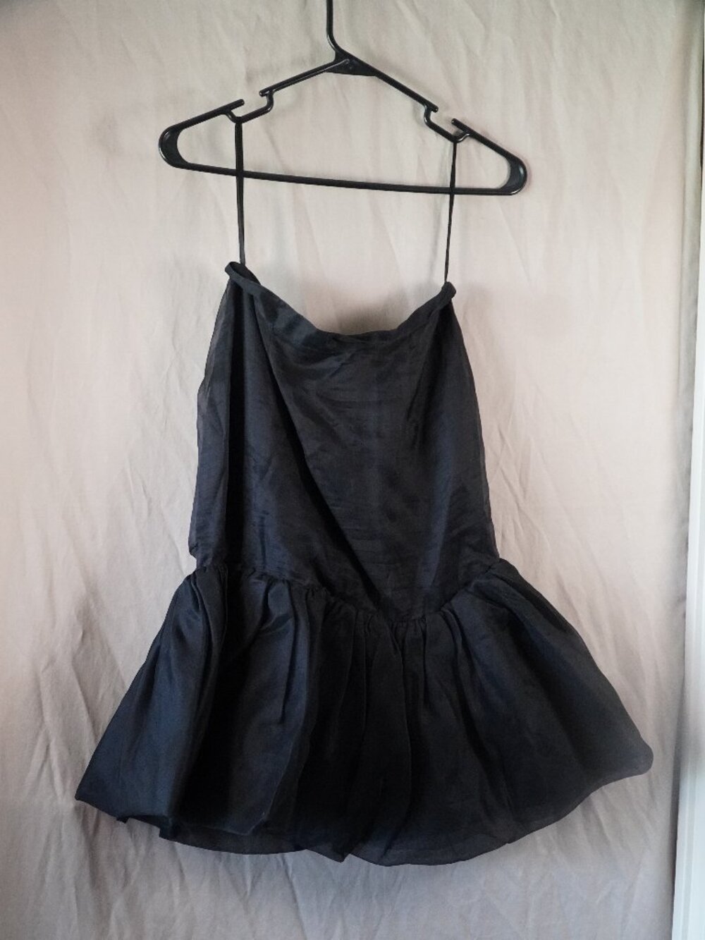 Vintage Lulu Bravo black sheer silk mini dress